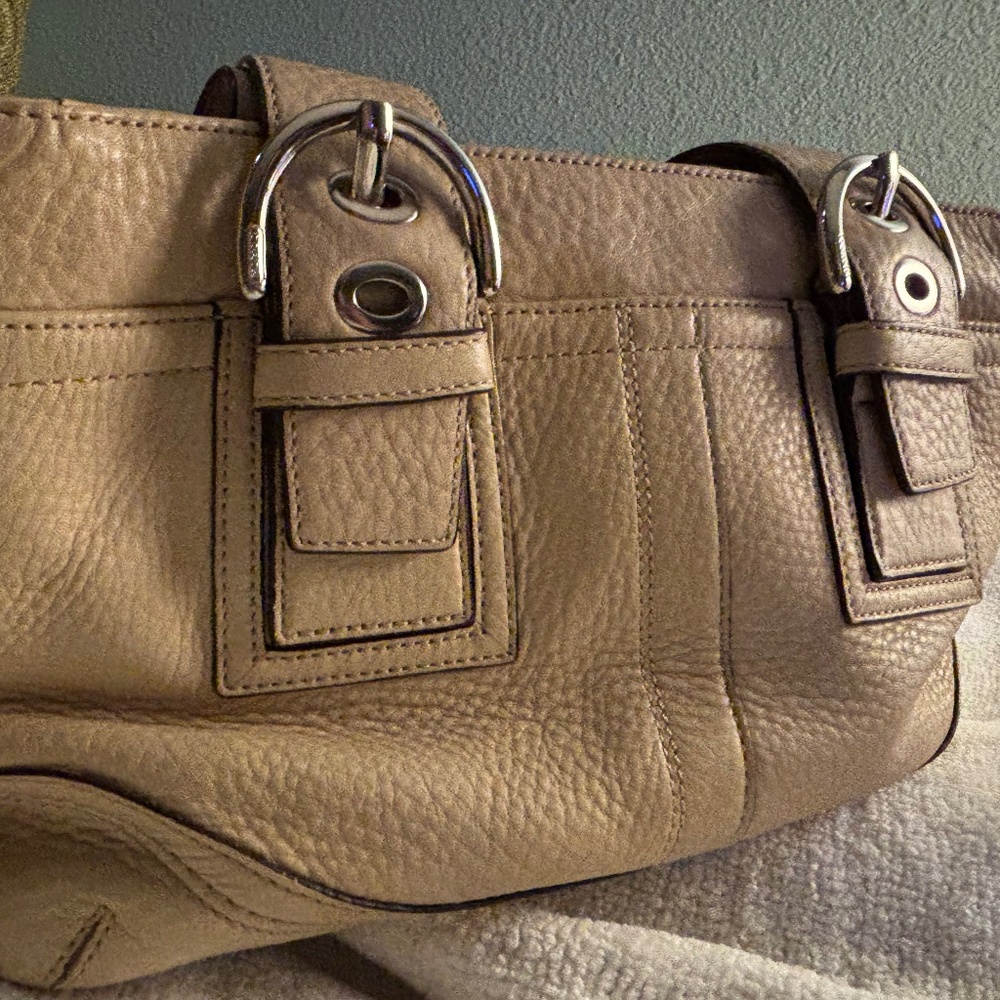 Vintage Coach Soho Pebbled Leather Shoulder Bag